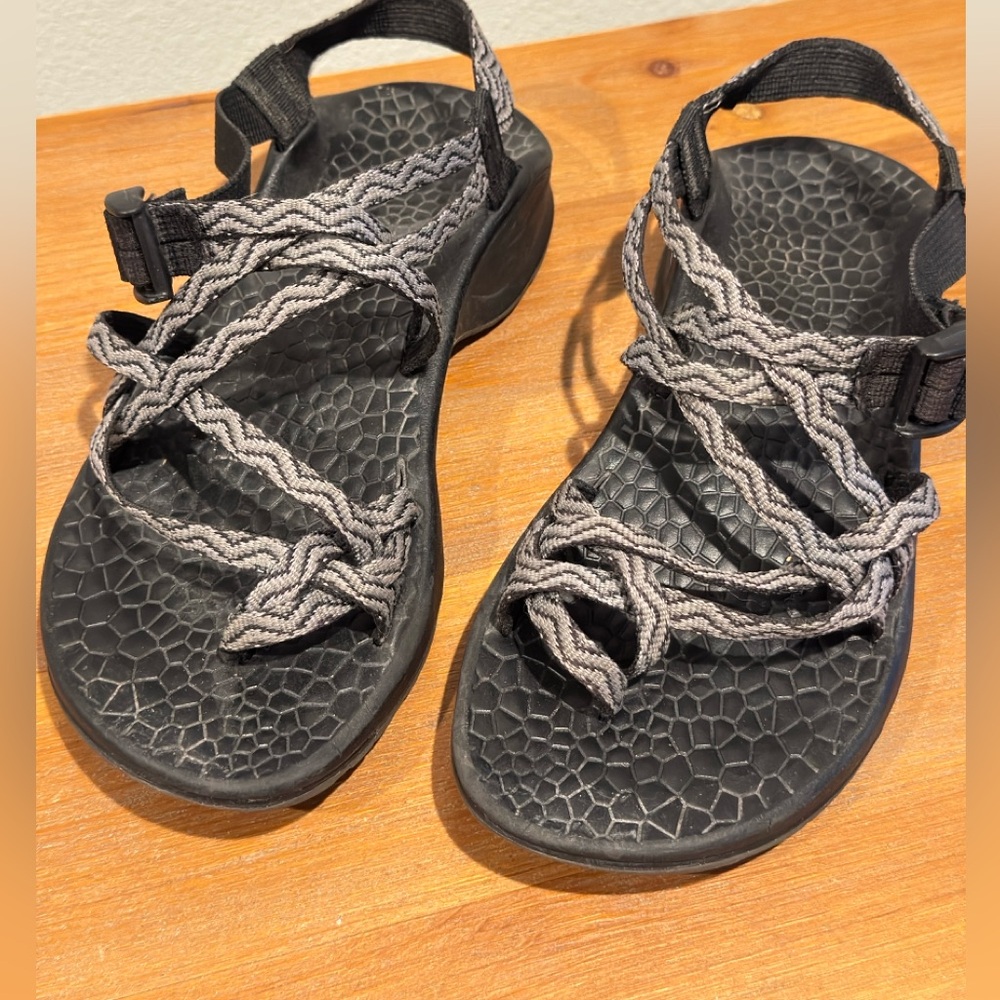 Chaco Updraft Eco Tread Sandals Black Sporty Strappy Womens 8.5